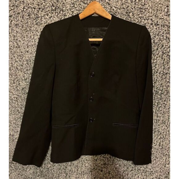 Daniel for Spellbound Women's Black Striped Skirt Suit Set Size 8 Vintage - Picture 1 of 8